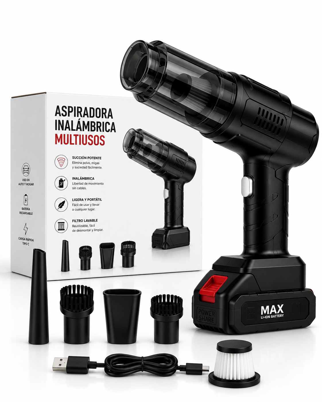 Aspiradora Portátil Multiusos