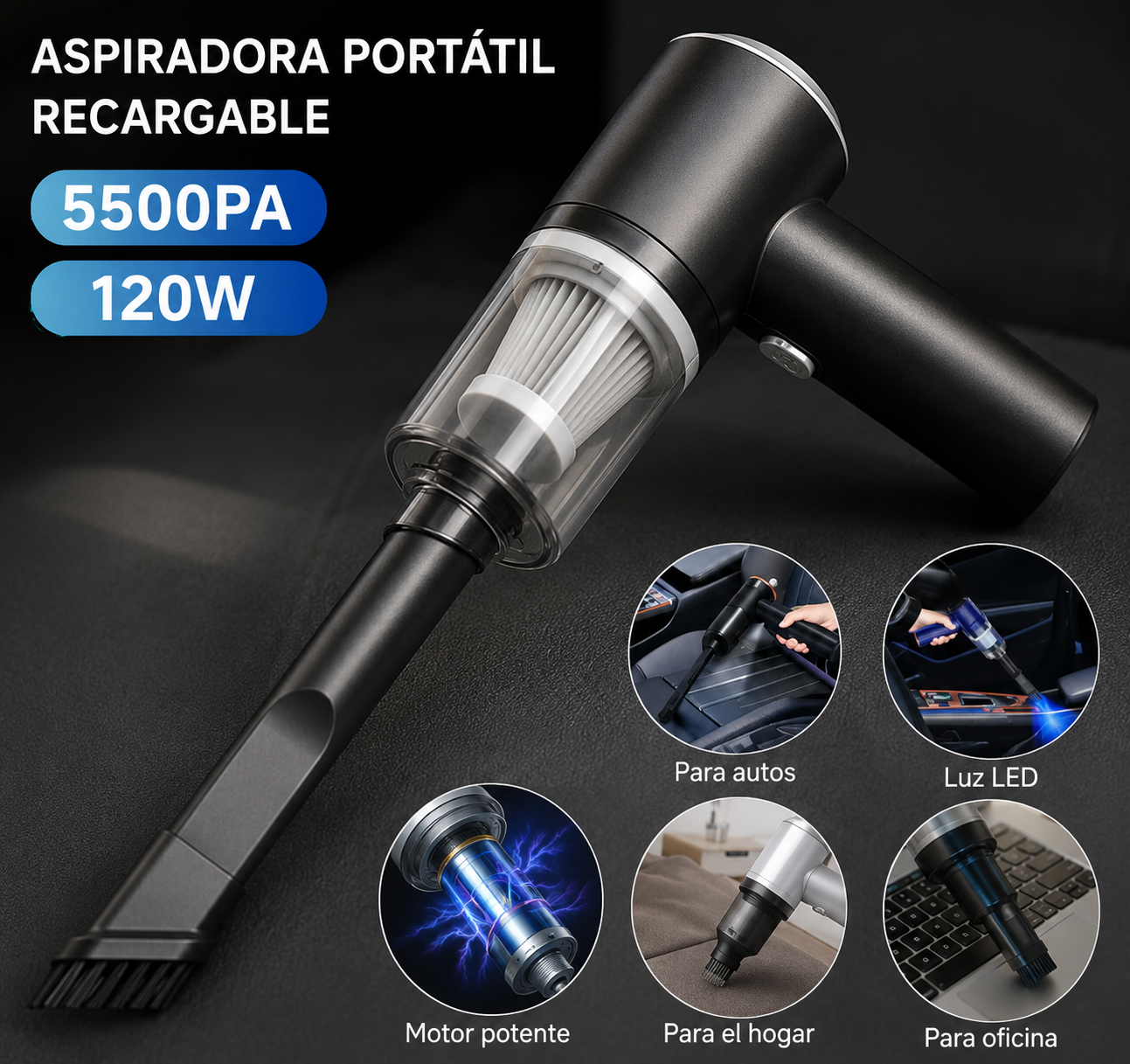 Mini Aspiradora portátil  2en1
